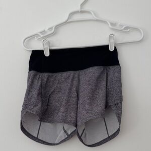 Lululemon Athletica Charcoal and Black Athletic Shorts